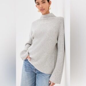Reformation Lawson Oversized Cashmere Sweater - Foggy, size S